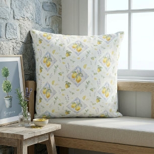 Coussin Héritage Italien Riviera Accent Aquarelle Citron