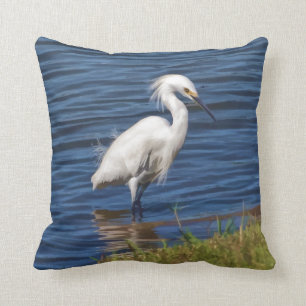 Coussin Héron de Milou à l'étang
