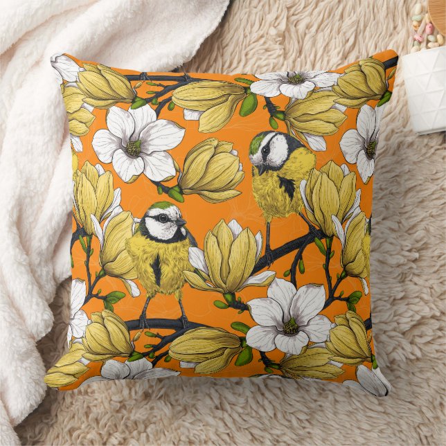 Coussin Heure du printemps en jaune (Couverture)
