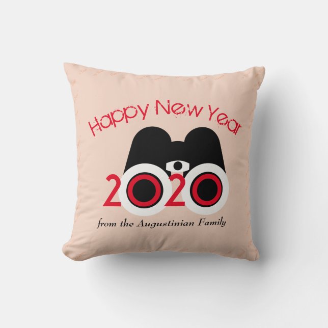 Coussin HEUREUSE NOUVELLE ANNÉE 2020 Vision Customisée sai (Recto)