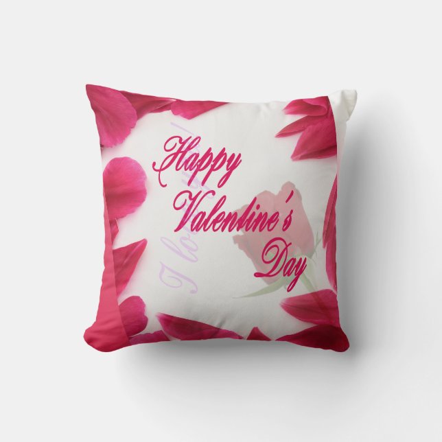 Coussin Heureuse Sainte-Valentin (Recto)