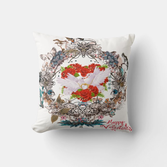 Coussin Heureuse Sainte-Valentin (Recto)