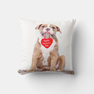 Coussin Heureuse Sainte-Valentin du chiot de Bulld