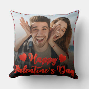 Coussin Heureuse Sainte-Valentin simple de l'image personn