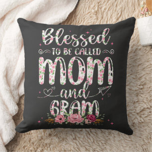 Coussin Heureux d'être appelé amateurs de fleurs de gram