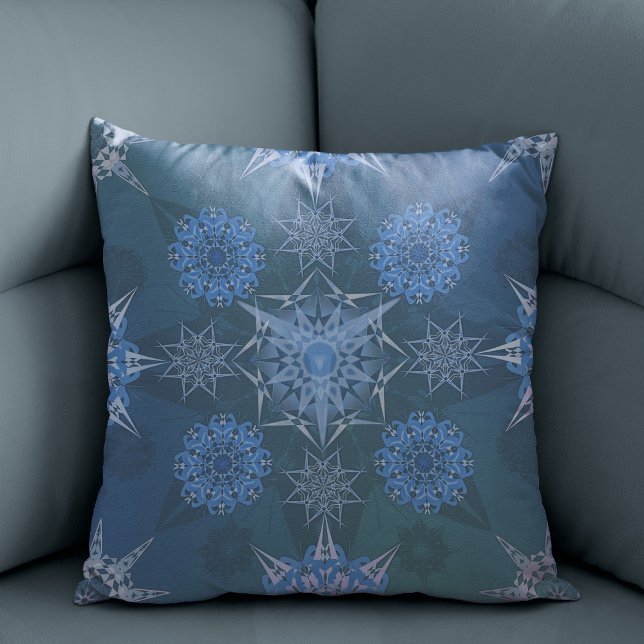 Coussin Hexa triangles yantra pétales inscription (Créateur téléchargé)