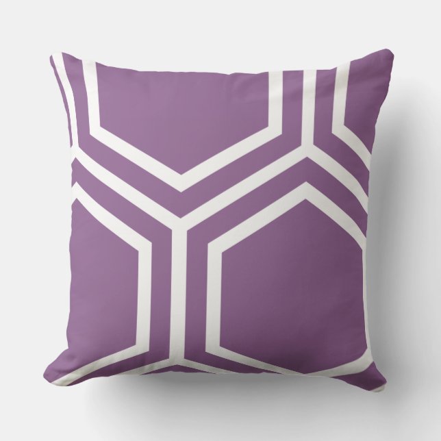 Coussin Hexagon violet (Recto)