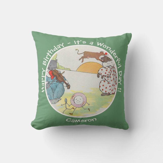 Coussin Hey Diddle Diddle Collection de fête d'anniversair (Recto)