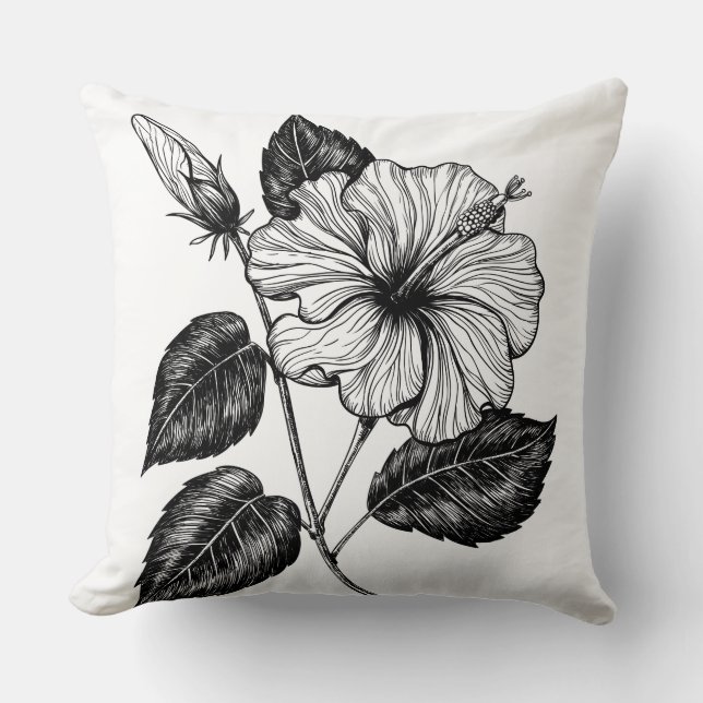Coussin Hibiscus fleur II (Recto)