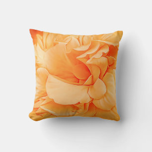 Coussin Hibiscus Rosa double pétale jaune