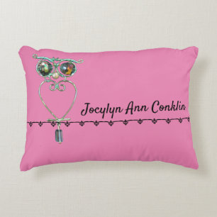Coussin - Hibou avec nom