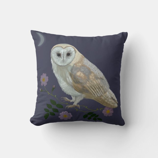 Coussin Hibou de grange (Recto)