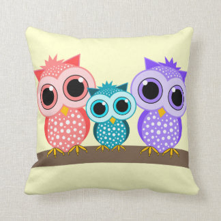 Coussin hiboux mignons