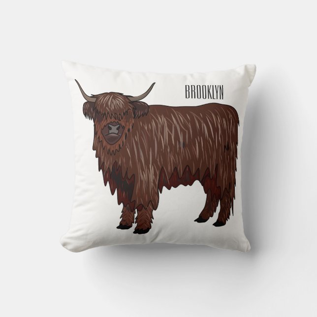 Coussin Highland cow (Recto)
