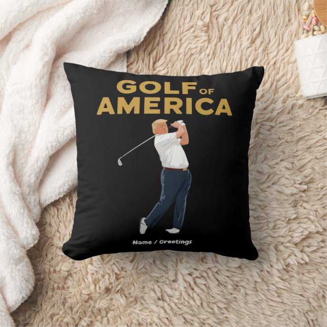 Coussin Hilarious Funny Golf of America Mème Trump Pun (Couverture)