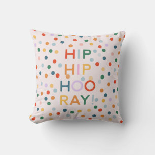Coussin Hip Hip Hooray Fêtes d'anniversaire