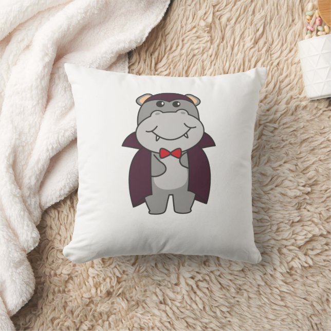 Coussin Hippo Halloween Cute Devil Vampire costume (Couverture)