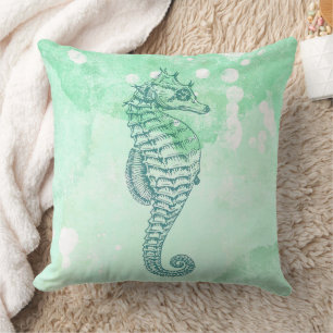 Coussin Hippocampe Océan Bleu Thème de Plage