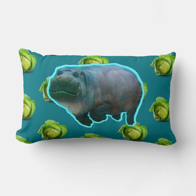 Coussin - HIPPOPOTAME AFFAMÉ (Recto)