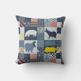 Coussin Hippopotames