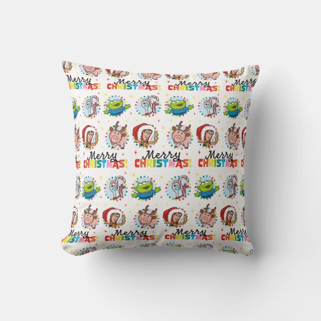 Coussin Histoire du jouet | Joyeux Motif de Noël (Recto)