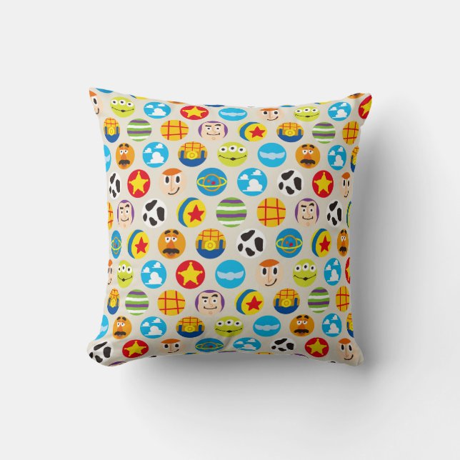 Coussin Histoire du jouet | Motif d'icône de jouet (Recto)
