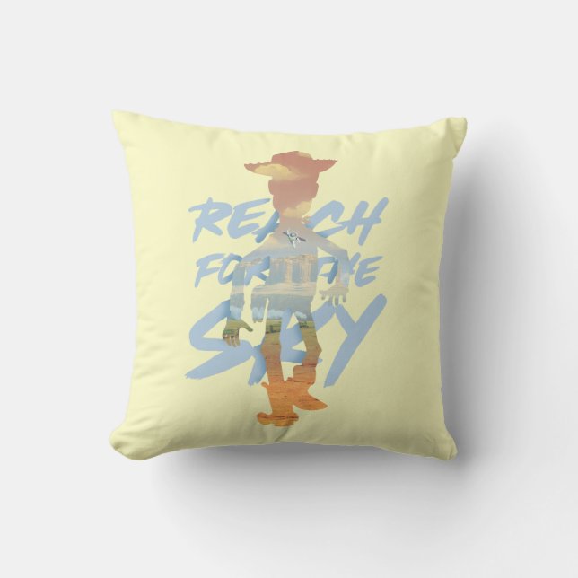 Coussin Histoire du jouet | "Reach For The Sky" Woody & Bu (Recto)