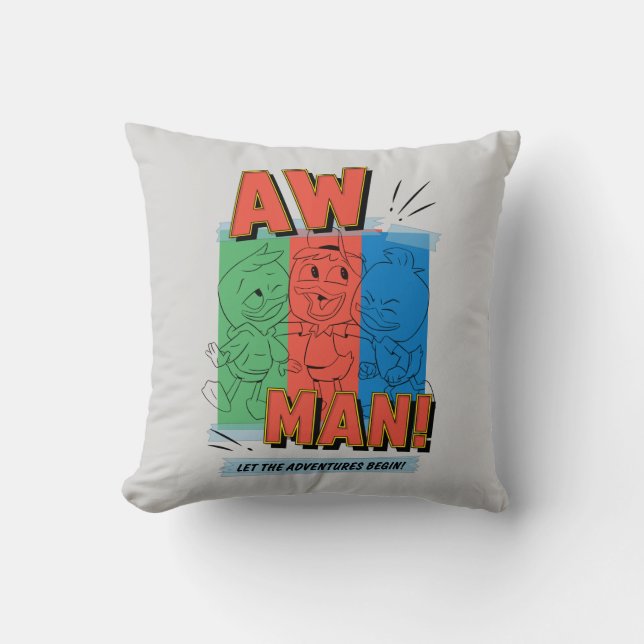 Coussin Histoires de canards| Laissons les aventures comme (Recto)