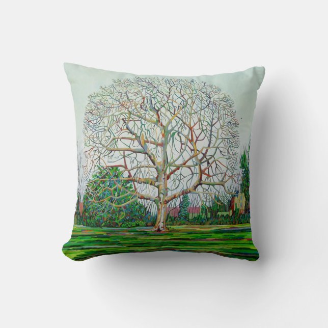 Coussin Hiver d'arbre d'arc (Recto)