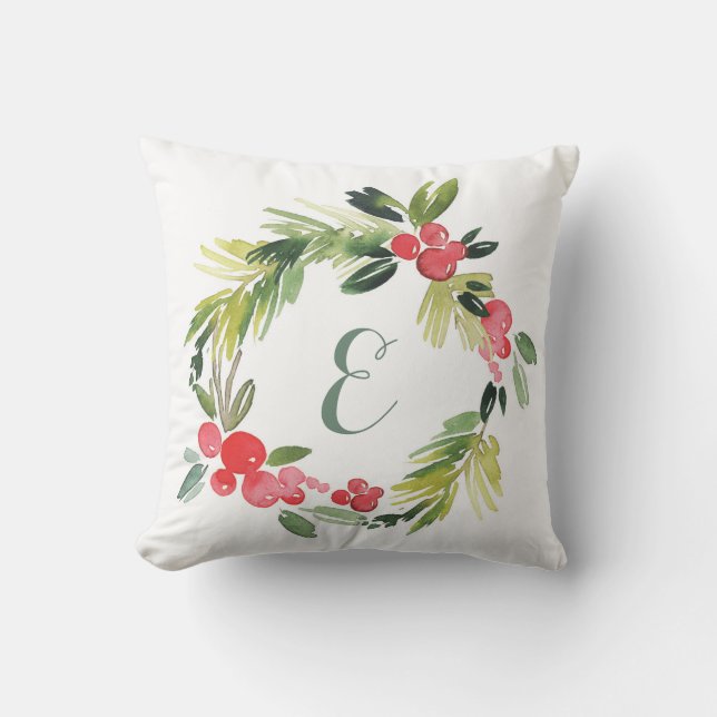 Coussin Hiver épousant le monogramme floral de la (Recto)