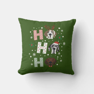 Coussin Ho Ho Ho Great Dane Joyeux Noël