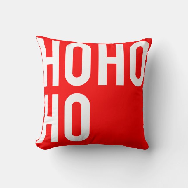 Coussin HO HO HO HO Minimal Typographie Design (Recto)