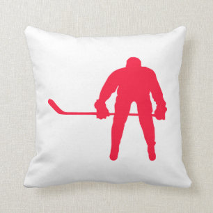 Coussin Hockey rouge écarlate