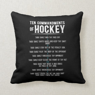 Coussin Hockey Sur Glace Dix Commandements De Hockey Vinta