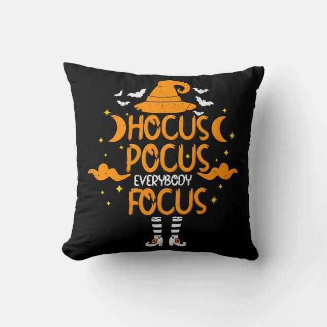 Coussin Hocus Pocus Tout Le Monde Focus Halloween Drôle (Recto)