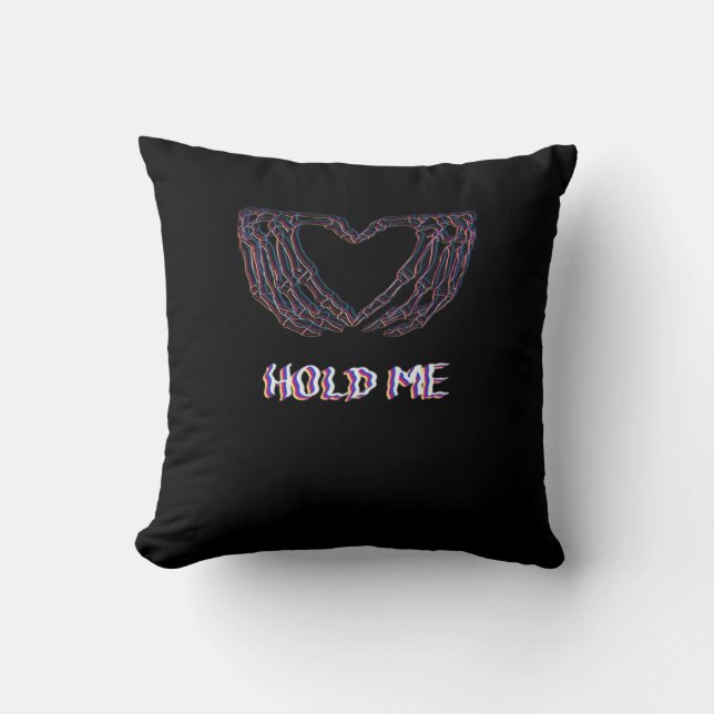 Coussin Hold Me Classic - Skeleton Hand Heart (Recto)