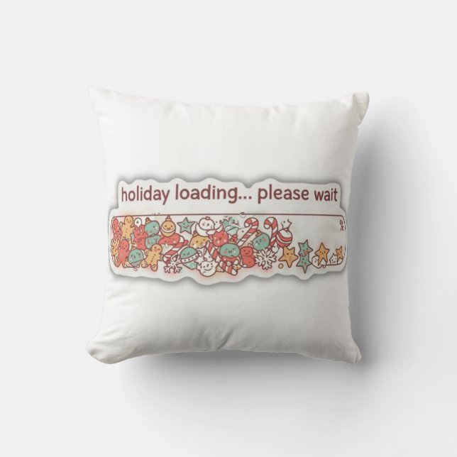 Coussin Holiday Loading Christmas Progress Bar Decorative  (Recto)