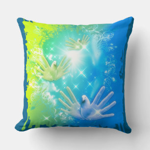 Coussin holiES - Flying Hands Pigeons ART