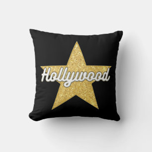 Coussin Hollywood Boulevard Script et Star