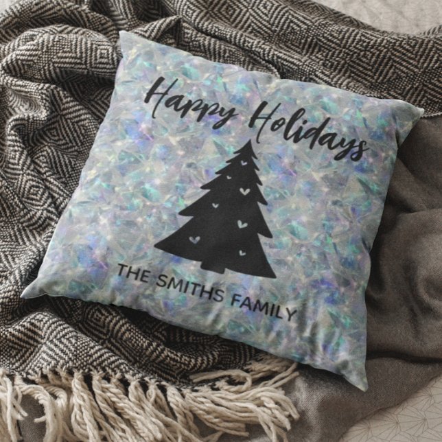 Coussin Holographique Opal Pierre Arrière - plan Joyeuses  (Créateur téléchargé)