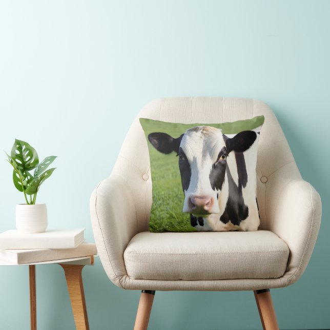 Coussin Holstein Heifer En Pâturage (Chaise)