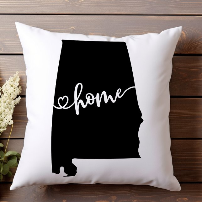 Coussin Home State Outline Heart Alabama (Créateur téléchargé)