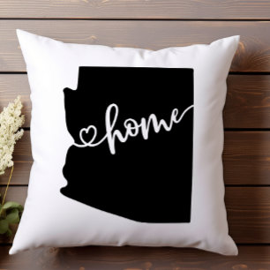 Coussin Home State Outline Heart Arizona