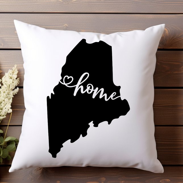 Coussin Home State Outline Heart Maine (Créateur téléchargé)