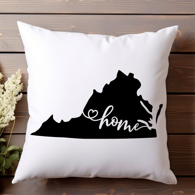 Coussin Home State Outline Heart Virginia (Créateur téléchargé)