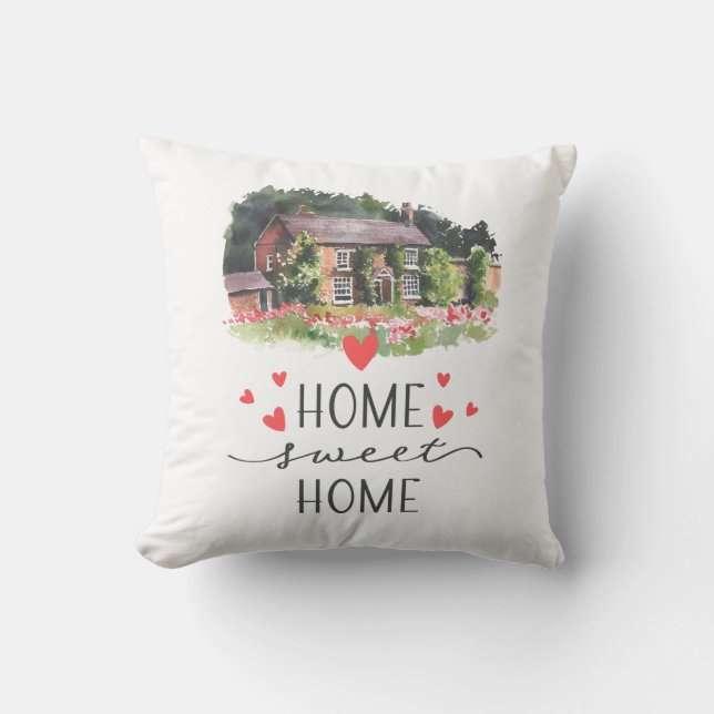 Coussin Home Sweet Home Maison jardiner Rustique (Recto)