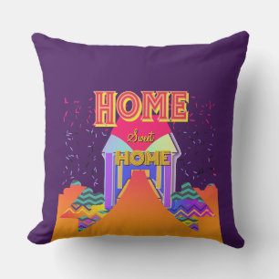 Coussin Home Sweet Home Purple