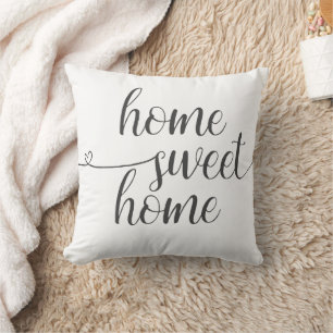 Coussin Home Sweet Home, Réchauffement ménager, Minimalist