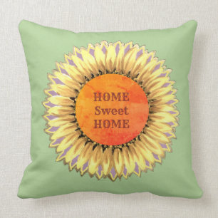 Coussin Home Sweet Home Tournesol