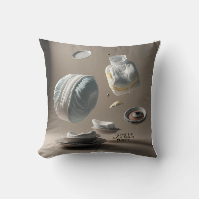Coussin Hommage 3D de coeur : vu et célébré (Recto)